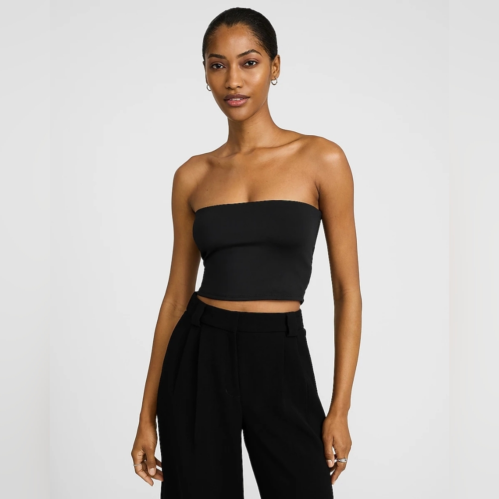 NWT Express Red Strapless Tube Crop Top